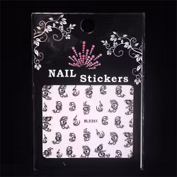 Svarta nagelstickers, BLE351