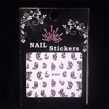 Svarta nagelstickers, BLE351