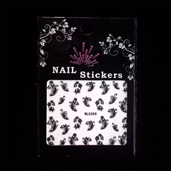 Svarta nagelstickers, BLE355