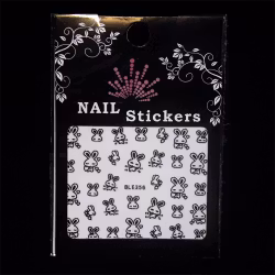Svarta nagelstickers, BLE356