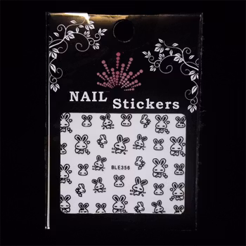 Svarta nagelstickers, BLE356