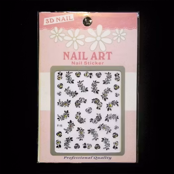 Svarta nagelstickers, F15