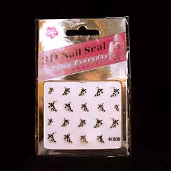 Svarta nagelstickers, N008