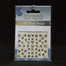 Svarta nagelstickers, N014 fjärilar