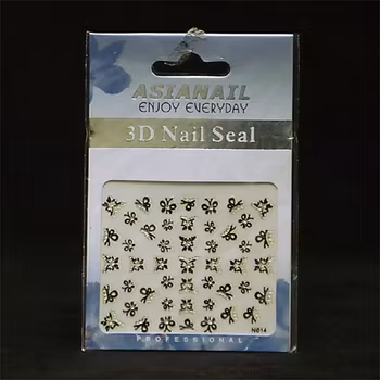 Svarta nagelstickers, N014 fjärilar