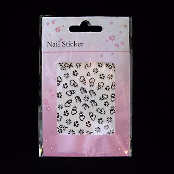 Svarta nagelstickers, NB023 hjärtan