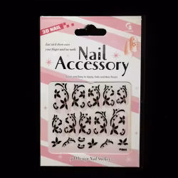 Svarta nagelstickers, P002