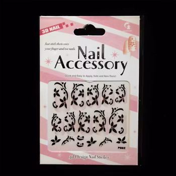 Svarta nagelstickers, P002