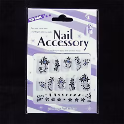 Svarta nagelstickers, P009