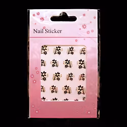 Svarta nagelstickers, SJA-17 blommor