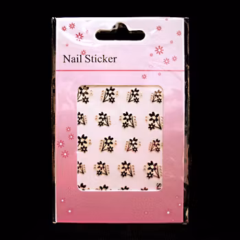 Svarta nagelstickers, SJA-17 blommor