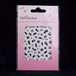 Svarta nagelstickers, WT20 fjädrar