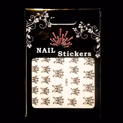 Svarta nagelstickers, YJ011 fjärilar