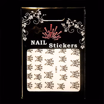 Svarta nagelstickers, YJ011 fjärilar