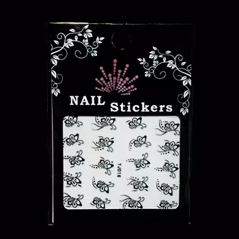 Svarta nagelstickers, YJ016