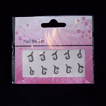 Svarta nagelstickers, 3DFGS-131