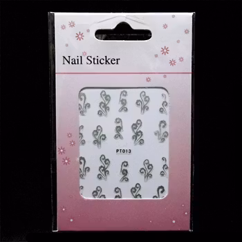Nagelstickers silver, PT013