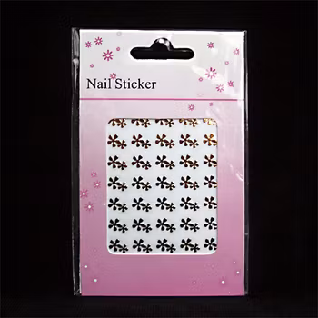 Nagelstickers guld, FB-25 blommor