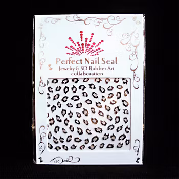 Nagelstickers blandade, BLE247 silver leopardmönster