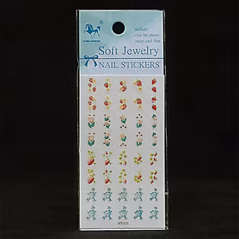 Nagelstickers blandade, NT025 jordgubbar