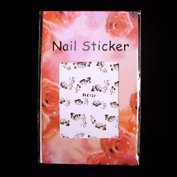 Nail tattoos svarta, BLE137