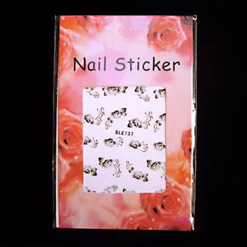 Nail tattoos svarta, BLE137