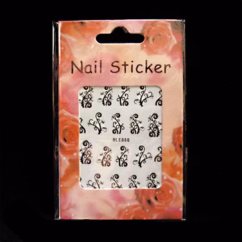 Nail tattoos svarta, BLE888