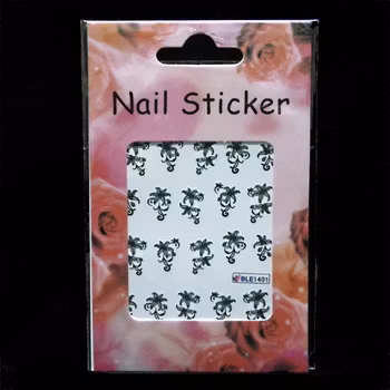 Nail tattoos svarta, BLE1401