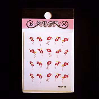 Nail tattoos blandade, ANSP-04 hjärtan