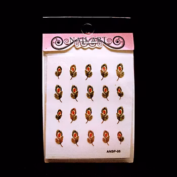Nail tattoos blandade, ANSP-05 fjädrar
