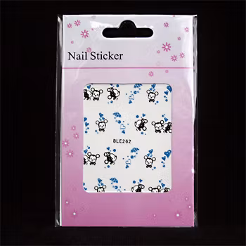 Nail tattoos blandade, BLE262 Musse Pigg