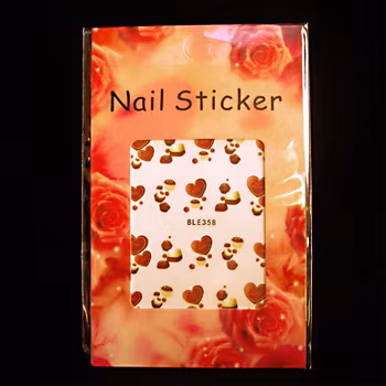 Nail tattoos blandade, BLE358 hjärtan