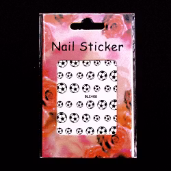 Nail tattoos blandade, BLE468 fotbollar