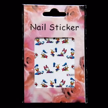 Nail tattoos blandade, BLE497 Kalle Anka & Kajsa