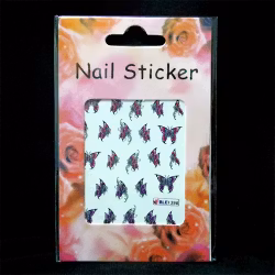 Nail tattoos blandade, BLE1396 fjärilar