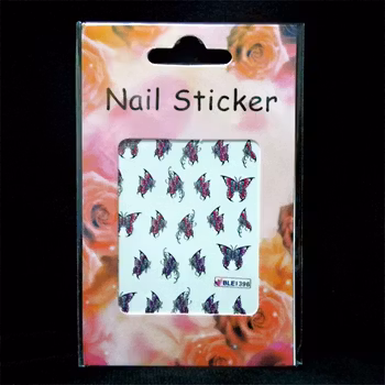 Nail tattoos blandade, BLE1396 fjärilar