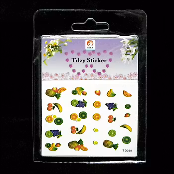 Nail tattoos blandade, TD039 frukt