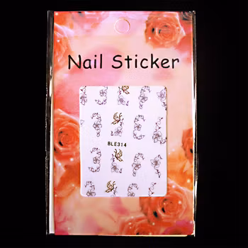 Nail tattoos blommor, BLE314