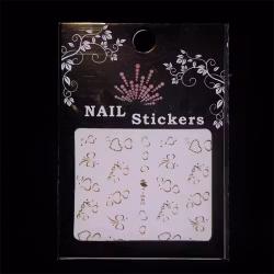 Nail tattoos guld, Y-040 hjärtan