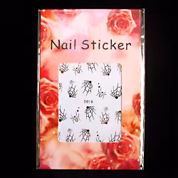 Nail tattoos halloween, D019