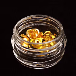 3d blommor i metall, guld