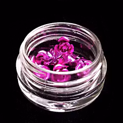 3d blommor i metall, cerise