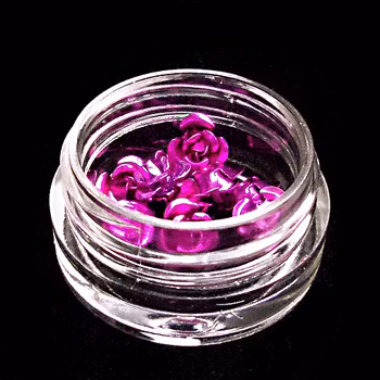 3d blommor i metall, cerise