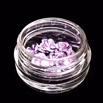 3d blommor i metall, ljuslila