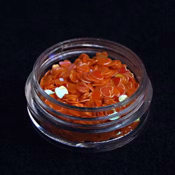 Nailart hjärtan, orange