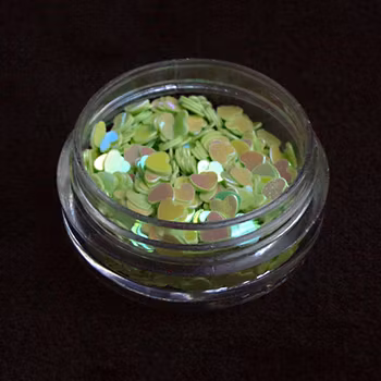 Nailart hjärtan, grön