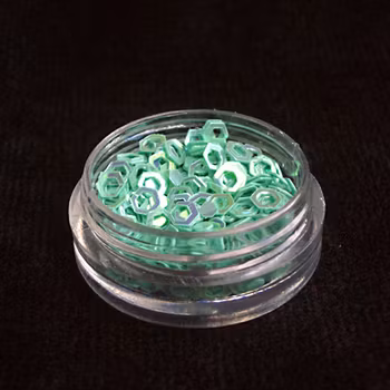 Ihåliga hexagoner, turkos