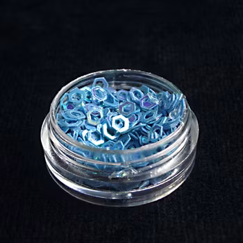 Ihåliga hexagoner, blå