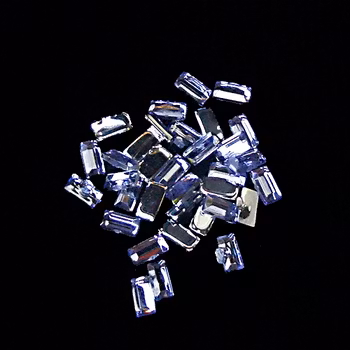 Rhinestones rektanglar i påse, lila