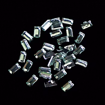 Rhinestones rektanglar i påse, ljusgrön